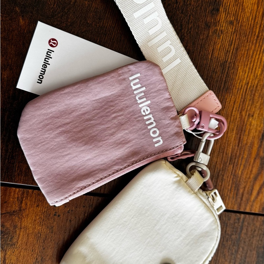 lululemon athletica Pink and Cream Wallet Set